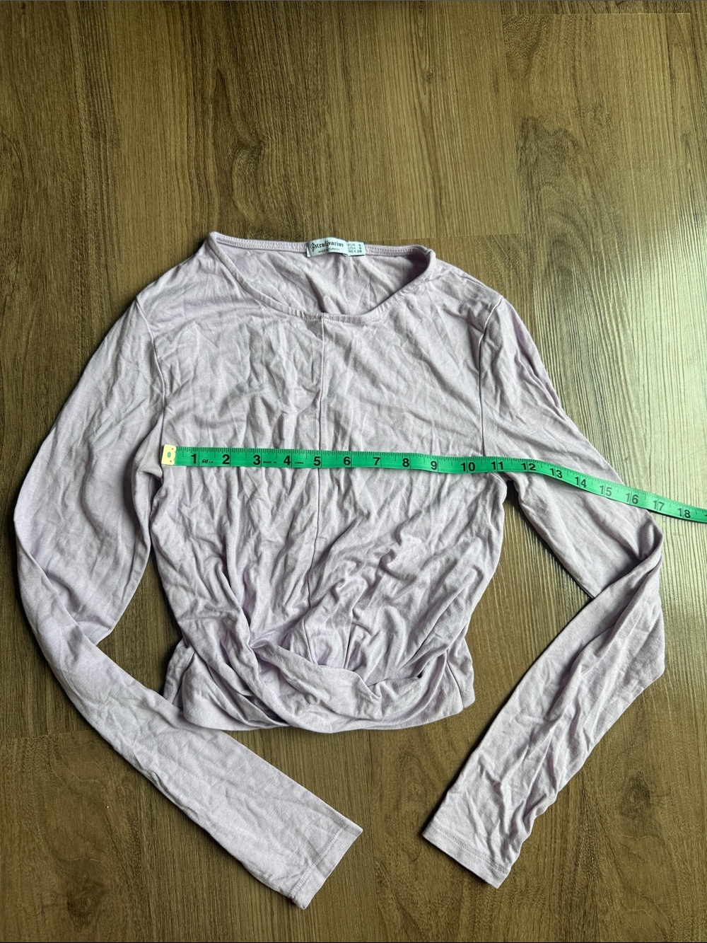 Stravidarius Lavender Long Sleeve Crop Top
